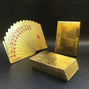 Carti Joc Poker Aurii – Placate Cu Aur 24K