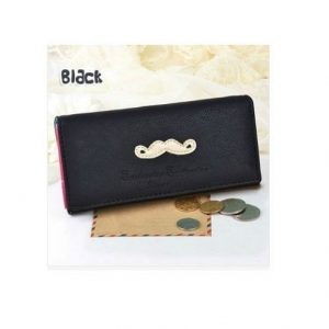 Portofel Dama Plic Model Moustache – Culoare Negru